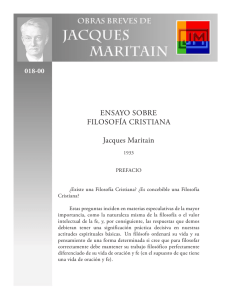 ENSAYO SOBRE FILOSOFÍA CRISTIANA Jacques Maritain