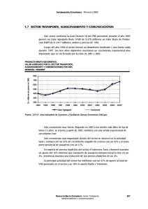 Sector Transporte, Almacenamiento y Comunicaciones