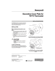 Decorative Cover Plate for T8775 Thermostat