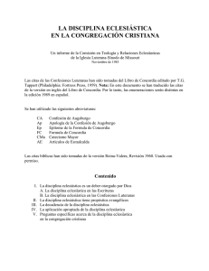 CTCR La Disciplina Eclesiástica