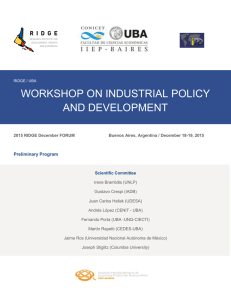 workshop on industrial policy and development