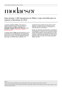 Itma alcanza 1.400 expositores en Milán y coge carrerilla para su