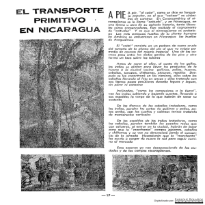El transporte primitivo de Nicaragua