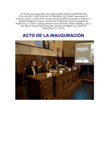 En el acto de inauguración de la decimocuarta edición del MÁSTER