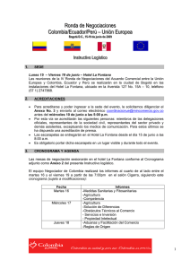 Ronda de Negociaciones Colombia/Ecuador/Perú