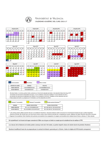 Calendari acadèmic 2016/2017