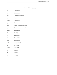 Lista de siglas y símbolos cg Centigramo(s) cm Centímetro(s) cm3