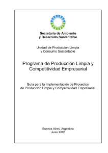 Programa de Producción Limpia y Competitividad Empresarial