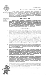 Acuerdo facultativo Guadalajara, Jalisco a dia 01 de Octubre del