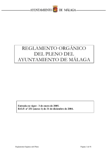 reglamento orgánico - Ayuntamiento de Málaga