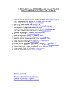 Lista de organismos oficiales relacionados con la Dirección