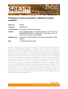 Patología de la grasa subcutánea. Utilidad del examen ecográfico