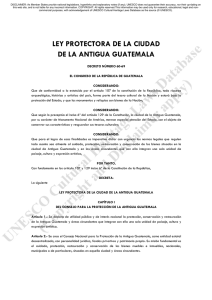 Law for the Protection of the Old City of Guatemata Cuty
