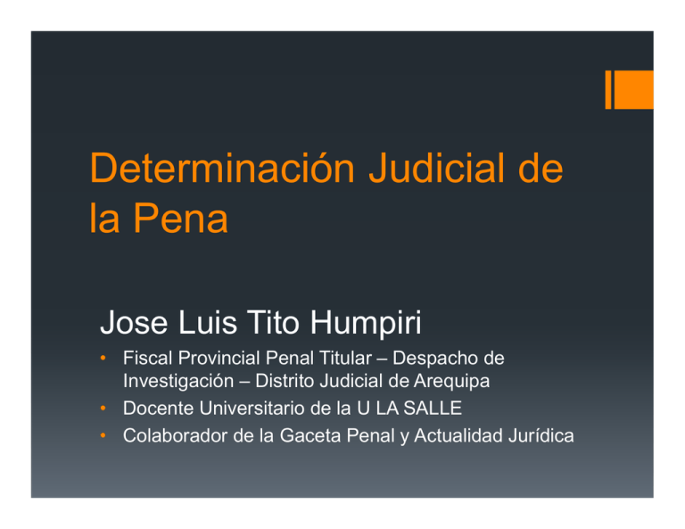 Determinación Judicial De La Pena