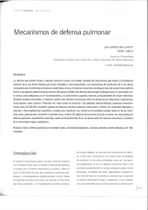 Mecanismos de defensa pulmonar