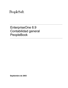 EnterpriseOne 8.9 Contabilidad general PeopleBook