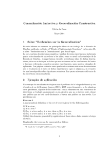 Generalización Inductiva y Generalización Constructiva 1 Sobre