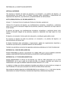 REFORMA DE LA CONSTITUCION DEPORTE ARTICULO ANTERIOR