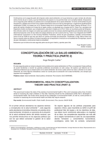 CONCEPTUALIZACIÓN DE LA SALUD AMBIENTAL: TEORÍA Y