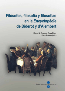 Filósofos, filosofía y filosofías en la Encyclopédie de Diderot y d