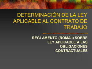 determinación de la ley aplicable al contrato de trabajo