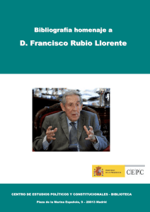 Don Francisco Rubio LLorente, bibliografía homenaje de su obra
