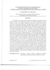 EL CRECIMIENTO DE NOVILLAS DE REEMPLAZO ` EN FINCAS