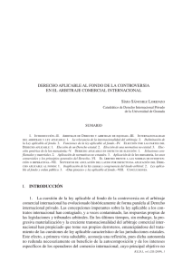 DERECHO APLICABLE AL FONDO DE LA CONTROVERSIA EN EL