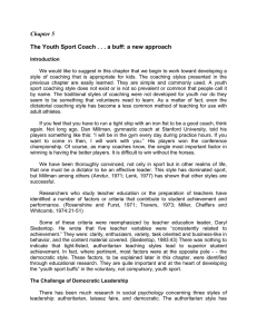 Chapter 5 The Youth Sport Coach . . . a buff: a new approach