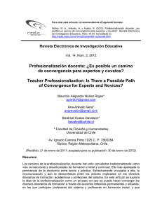 Profesionalización docente - Revista Electrónica de Investigación
