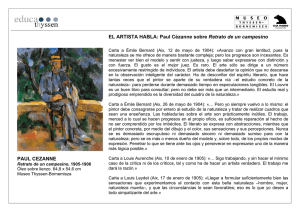 El artista, paul Cézanne, habla