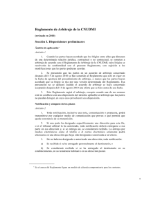 Reglamento de Arbitraje de la CNUDMI