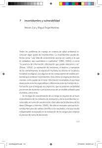 Incertidumbre y vulnerabilidad - Instituto Nacional de Ecología