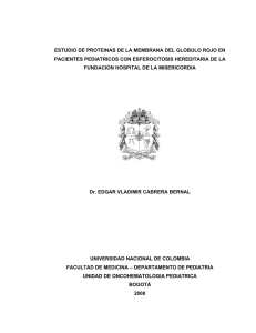 estudio de proteinas de la membrana del globulo rojo en