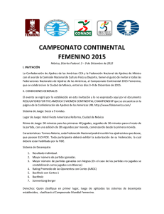 CAMPEONATO CONTINENTAL FEMENINO 2015