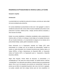 Estadísticas de Productividad en América Latina y el Caribe