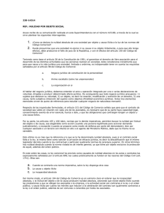 NULIDAD POR OBJETO SOCIAL Acuso recibo de su comunicación