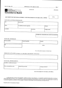 Anexo III Documento de recogida de firma y