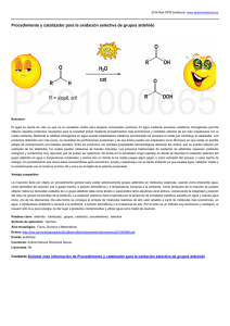 Procedimiento y catalizador para la oxidación selectiva de grupos