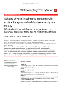 Gait and physical impairments in patients with acute ankle sprains