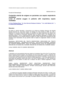 Contenido arterial de oxígeno en pacientes con sepsis respiratoria