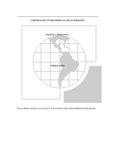 clasificación - Corporación Interamericana de Inversiones