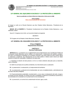 Ley General del Equilibrio Ecológico y la Protección al Ambiente