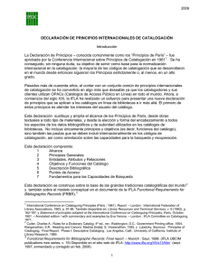 Declaración de Principios Internacionales de Catalogación