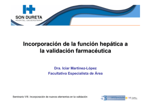 Incorporación de la función hepática a la validación