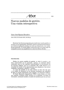 Nuevos modelos de gestión. Una visión retrospectiva - Arbor