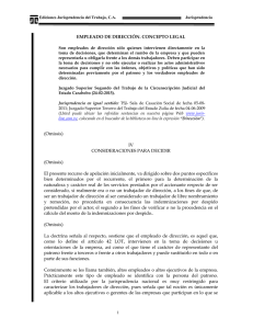 EMPLEADO DE DIRECCIÓN. CONCEPTO LEGAL - Juris-Line