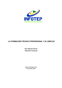 Documento La Formación Técnico Profesional y el Empleo
