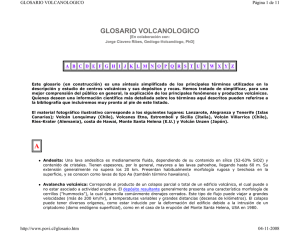 Glosario - Volcán Villarrica