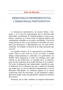 Democracia representativa y democracia participativa